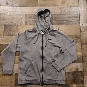Nike Dri-FIT Full-Zip Hoodie‎ Boys’ XL Gray Athletic Training Sweatshirt